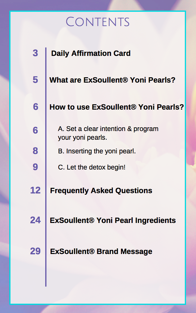 ExSoullent Yoni Detox Pearl Digital Instruction