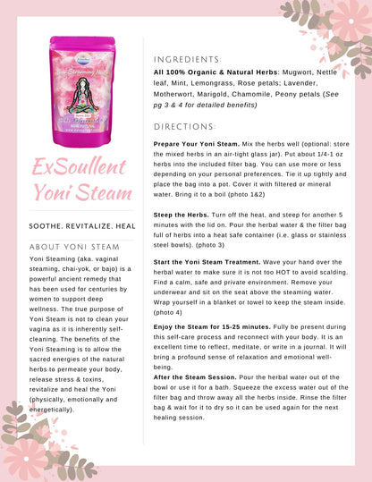 100% Natural Yoni Steam Herbs (Aurora Bliss Blend) - User Instructions