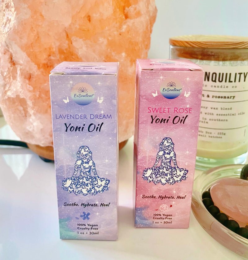 Organic Rose & Lavender Yoni Oil - 100% Natural Feminine Vaginal Serum made with Essential Oils