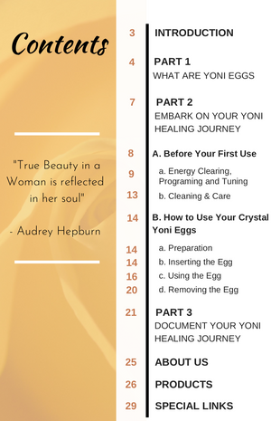 Certified Yellow Jade Yoni Egg Set - Your Personal Guide to Yoni Healing