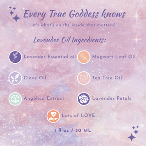 Organic Rose & Lavender Yoni Oil - 100% Natural Feminine Vaginal Serum made with Essential Oils